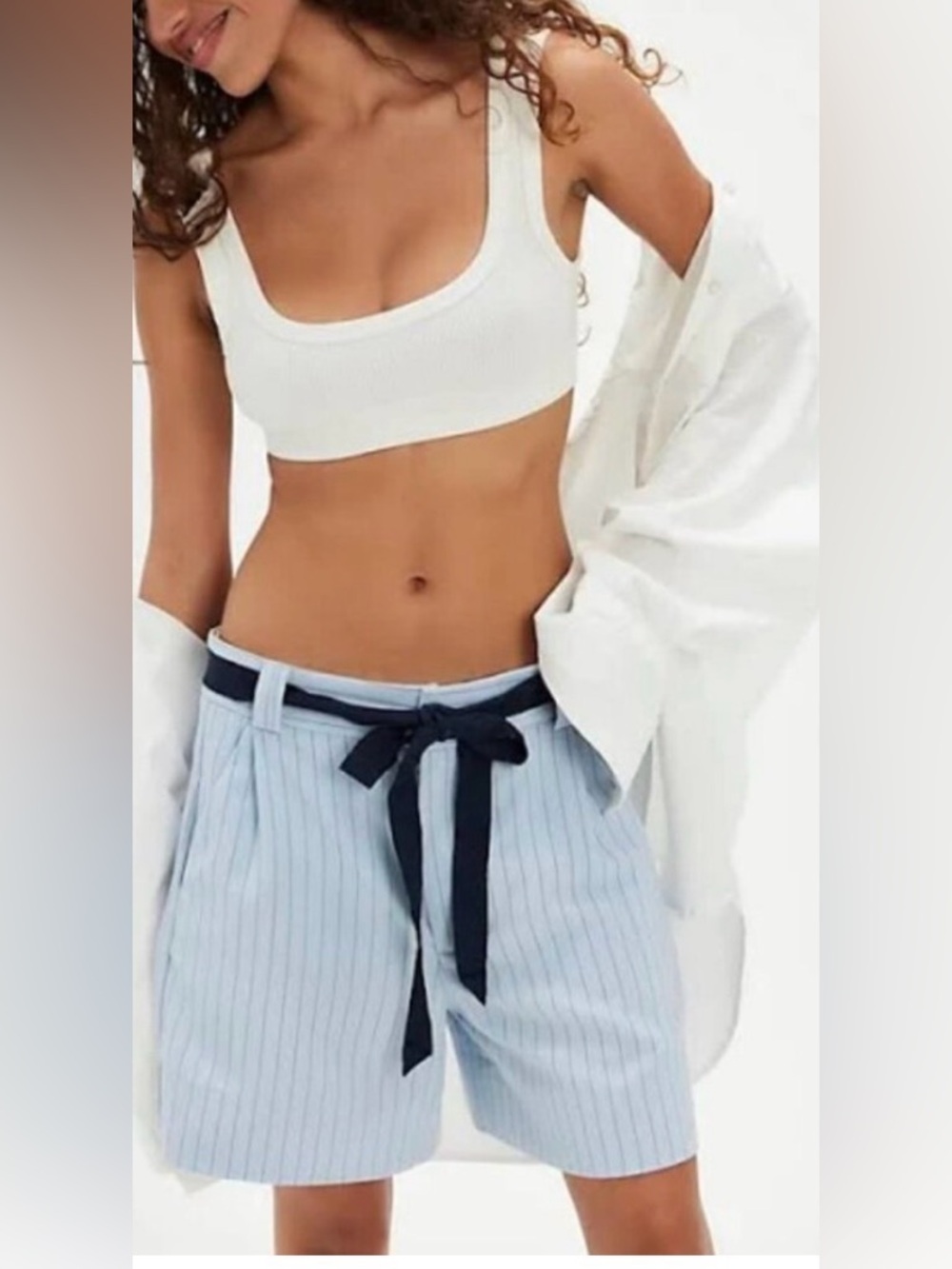 Free People perfect prep pleated trouser shorts
